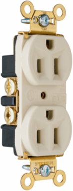 20A 125V Heavy Duty Spec-Grade Duplex Receptacle, Light Almond, 2.635 Inch Height