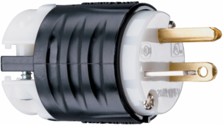 20A 125V Extra-Hard Use Spec-Grade Plug, Black, 1.752 Inch Length