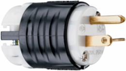 Straight Blade Plug 20A 250V 2-Pole 3-Wire Black