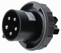 Watertight 60A Replacement Plug Body, 5-Wire, 347/600V, 10 Inch Depth, 4.5 Inch Width