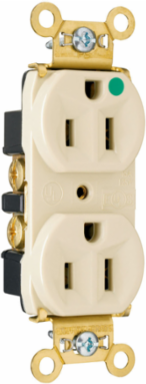 Heavy-Duty Hospital-Grade Duplex Receptacle 15A 125V, Light Almond