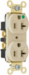 20A 125V Heavy-Duty Hospital-Grade Duplex Receptacle, Brown, 2.635 Inch Height