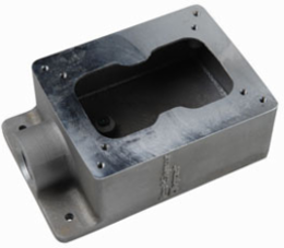 Splashproof Metal Inlet Back Box, 30A, 2 Inch Depth, 4.22 Inch Width, Gray