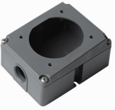 Watertight Pin & Sleeve Back Box 20A, 3/4 Inch Knockout, 2.31 Inch Width
