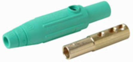 150A 600V Female Cam Type Plug, 4.3 Inch Length, Green
