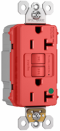 PlugTail® 20A Hospital Grade Red Duplex Self-Test GFCI Receptacle