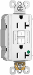 PlugTail® Hospital-Grade 20A Self-Test Duplex GFCI, 1.72 Inch Wide, White