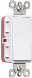 PlugTail Single Pole 15A Decorator Switch, Matte Finish, White