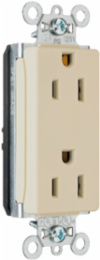 15A 125V Decorator Duplex Receptacle, Red, 2.75 Inch Height, 1.5 Inch Width