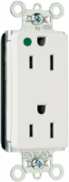 PlugTail® Decorator Hospital Grade Receptacle, 15A, 125V, 2.75 Inch Height, White