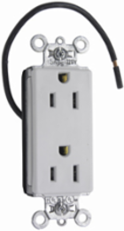 PlugTail Decorator Receptacle, 15A 125V, 2.75 Inch Height, White