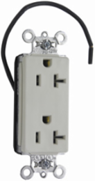 PlugTail® Split Circuit Receptacle, 20A, 125V, Light Almond, 1.5 Inch Width