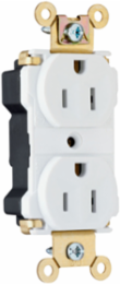 Industrial Extra Heavy Duty Receptacle 15A 125V White, 1.625 Inch Width