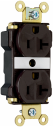 PlugTail® 20A 125V Heavy Duty Duplex Receptacle, Brown, 0.86 Inch Depth
