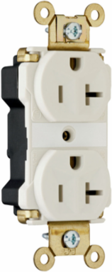 PlugTail 20A 125V Industrial Heavy Duty Duplex Receptacle 0.86 Inch Depth
