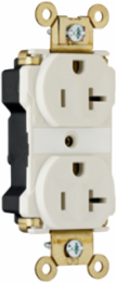 PlugTail 20A 125V Industrial Heavy Duty Duplex Receptacle 0.86 Inch Depth
