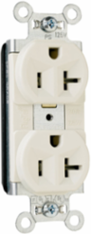 PlugTail® 20A 125V Duplex Receptacle - Light Almond, 0.625 Inch Depth, 1.5 Inch Width, 2.75 Inch Height