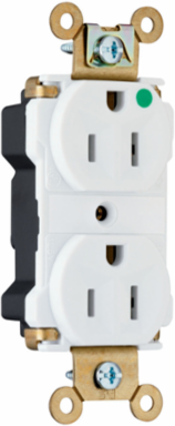 PlugTail® Heavy Duty Hospital Grade Receptacle, 15A, 125V, White, 2.75 Inch Height