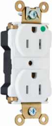 PlugTail® Heavy Duty Hospital Grade Receptacle, 15A, 125V, White, 2.75 Inch Height