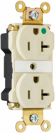 PlugTail 20A 125V Hospital-Grade Duplex Receptacle, Gray, 2.75 Inch Height