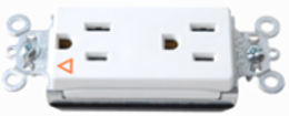 PlugTail Isolated Ground Decorator Receptacle 15A 125V White 3.281 Inch Height