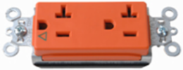 Isolated Ground Decorator Receptacles 20A 125V Orange 1.5 Inch Width