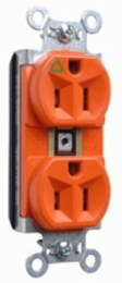 PlugTail Isolated Ground Receptacle, 15A 125V, 1.5 Inch Width, Orange