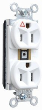 PlugTail Isolated Ground Receptacle, 15A, 125V, White, 2.75 Inch Height