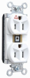 PlugTail Isolated Ground Receptacle, 15A, 125V, White, 2.75 Inch Height