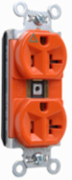 PlugTail Isolated Ground Receptacle 20A 125V, Orange, 2.75 Inch Height