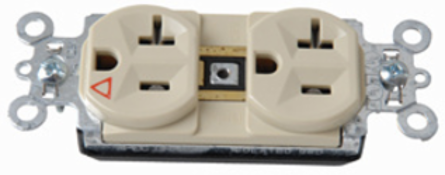 PlugTail Isolated Ground Receptacle, 20A 125V, Ivory, 1.5 Inch Width