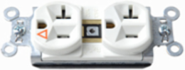 PlugTail Isolated Ground Receptacle, 20A, 125V, White, 2.75 Inch Height