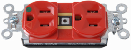 PlugTail® 15A Hospital Grade Receptacle, 125V, 1.5 Inch Wide, Orange