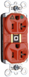 Isolated Ground Hospital Grade Receptacle 20A 125V Orange 1.5 Inch Width