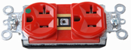 PlugTail® Heavy Duty Hospital Grade Receptacle 20A 125V Red 2.75 Inch Height