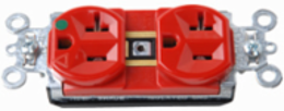 PlugTail® Heavy Duty Hospital Grade Receptacle 20A 125V Red 2.75 Inch Height