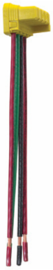 PlugTail Switch Right Angle Connector 3-Wire Solid THHN12 6 Inch for 277V