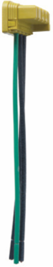 PlugTail Switch Right Angle Connector 3-Wire Solid THHN12 6 Inch for 277V