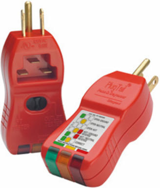 PlugTail Tester with Indicator Lights, 1.68 Inch Width, 3.93 Inch Height
