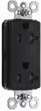PlugTail 20A 125V Tamper-Resistant Duplex Receptacle, Brown, 0.875 Inch Depth, 1.5 Inch Width, 2.75 Inch Height