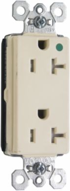PlugTail® 20A 125V Hospital-Grade Duplex Receptacle, Red, 1.5 Inch Width