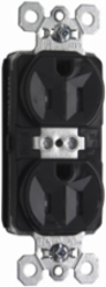 PlugTail 15A 125V Tamper-Resistant Duplex Receptacle, Brown, 2.75 Inch Height, 1.5 Inch Width, 0.625 Inch Depth