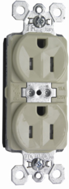 PlugTail® Tamper-Resistant Duplex Receptacle, 15A 125V, Ivory, 2.75 Inch Height