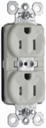 PlugTail 15A 125V Tamper-Resistant Duplex Receptacle, Light Almond, 0.625 Inch Depth, 1.5 Inch Width, 2.75 Inch Height