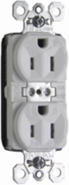 PlugTail® 15A 125V Tamper-Resistant Duplex Receptacle, White, 0.625 Inch Depth, 1.5 Inch Width, 2.75 Inch Height