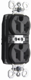 PlugTail® 20A 125V Tamper-Resistant Duplex Receptacle, Black 2.75 Inch Height