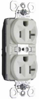 PlugTail® 20A 125V Tamper-Resistant Duplex Receptacle, Light Almond, 2.75 Inch Height