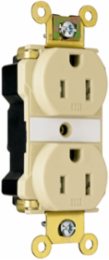 Industrial Extra Heavy Duty Tamper-Resistant Receptacle 15A 125V Ivory 2.75 Inch x 1.625 Inch