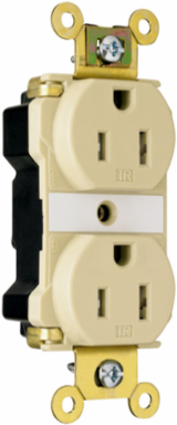 PlugTail Tamper-Resistant Receptacle 15A 125V White 0.866 Inch Depth
