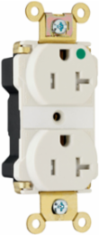 PlugTail® 20A 125V Heavy Duty Hospital-Grade Duplex Receptacle, Light Almond, 3.281 Inch Height